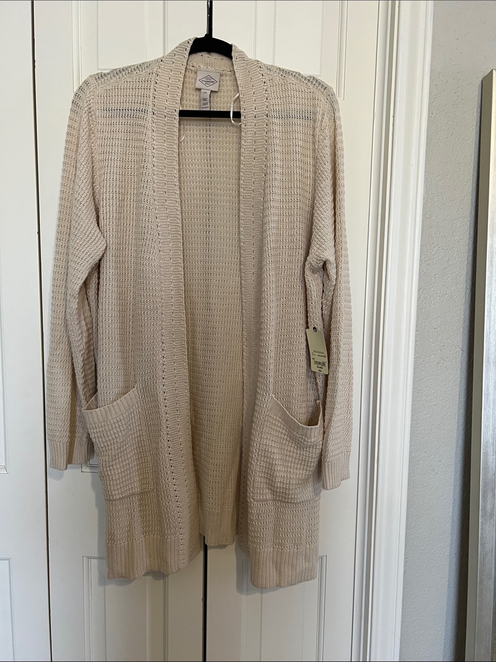 Cozy Open-Front Cream Cardigan Sweater